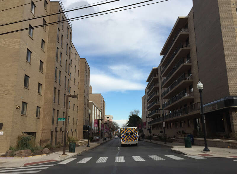 View north along Beaver Avenue (a.k.a. &quot;Beaver Canyon&quot;) (Pennsylvania Route 26) near Locust Lane in State College, Pennsylvania