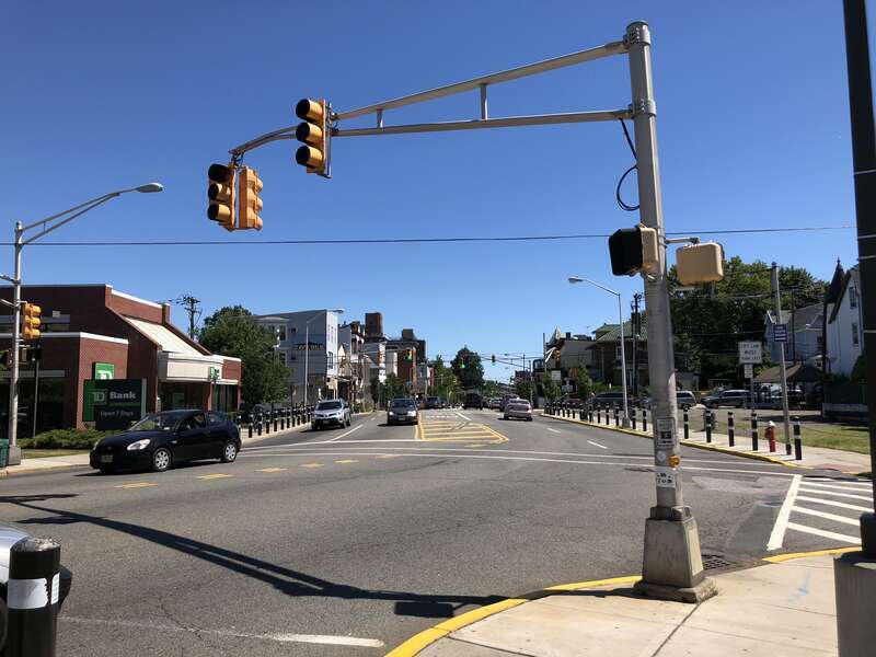 View north along Hudson County Route 501 (John F Kennedy Boulevard) at 36th Street in Union City, Hudson County, New Jersey