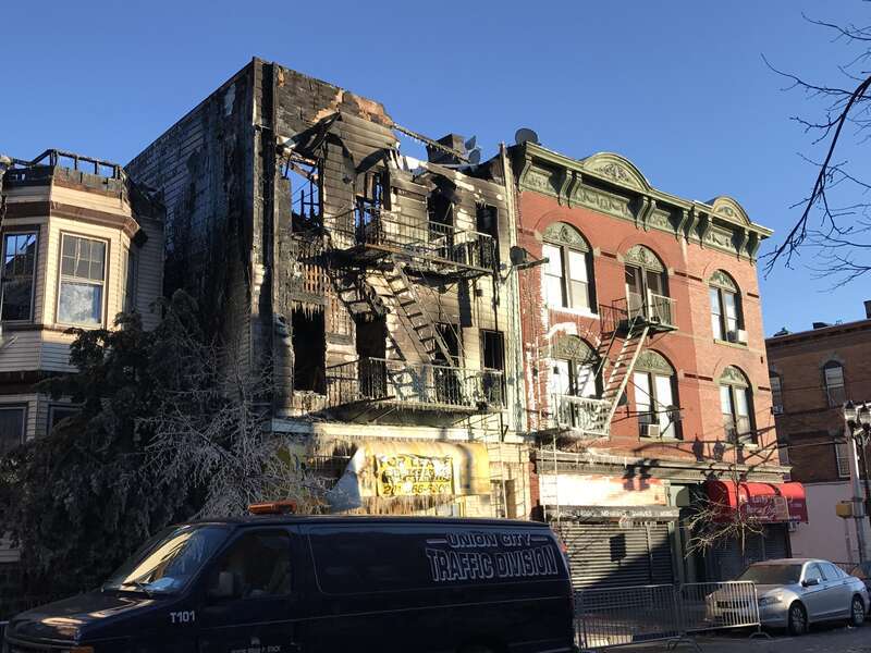 Building at 1404 Summit Avenue in Union City, as seen in the late afternoon of March 4, 2017. The building was the site of a fire began around 1:00am EST, before spreading to other buildings, including SS. Joseph and Michael Parish Church on Central