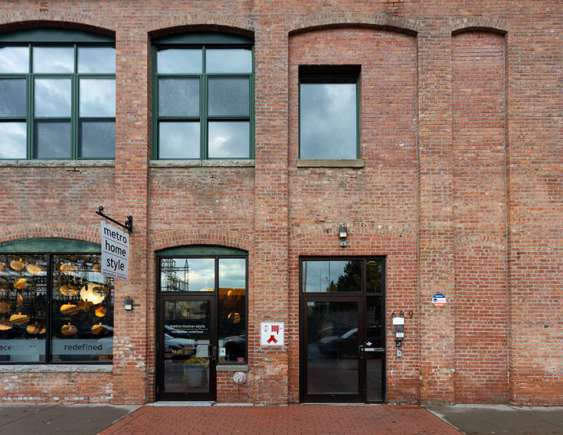 Amphion Piano Player Factory, North Clinton street entrance. Syracuse New York.