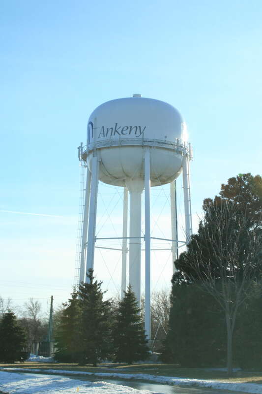 Shot of one of the city's water towers