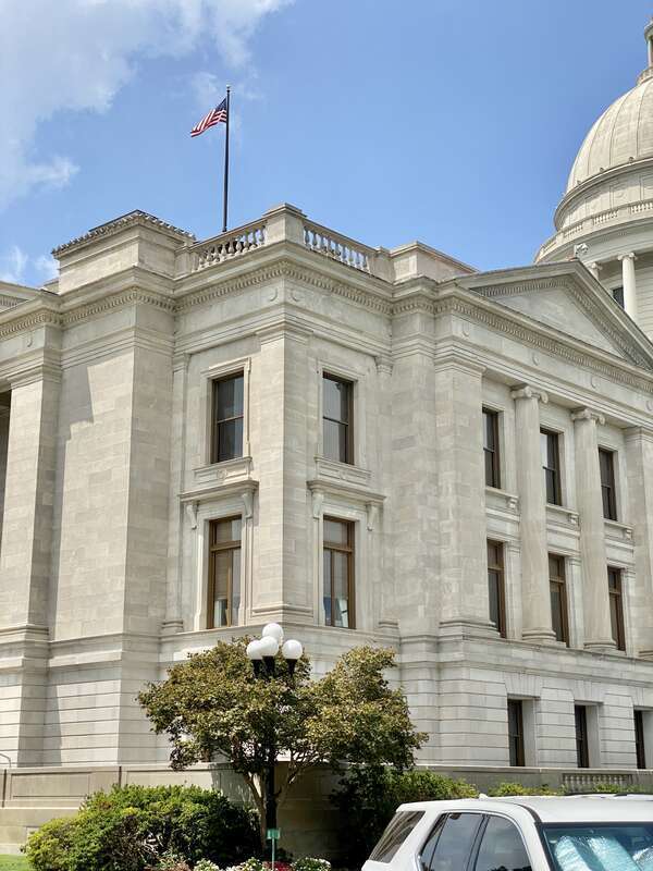 Built in 1899-1915, this Classical Revival-style building was designed by George R. Mann to serve as the Arkansas State Capitol, replacing the Old State Capitol, which was built in the mid-19th Century.  The building is clad in limestone with
