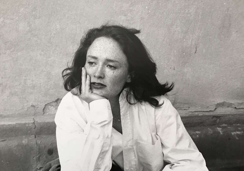 Artist Emi Winter during studies in Florence, Italy, 1994.