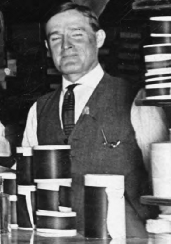 August Schumacher at the S.Q.R. department store, Anaheim, California, c.1900