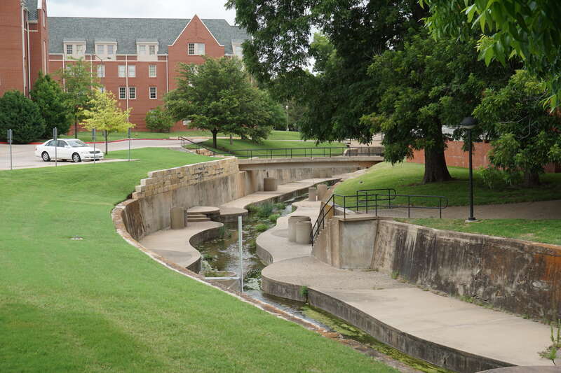 Waco Creek on the campus of Baylor University in Waco, Texas (United States).