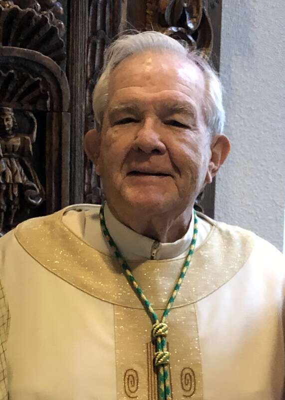 Bishop Emeritus James Griffin photographed in 2019 at St. Brigid of Kildare Church in Dublin, Ohio