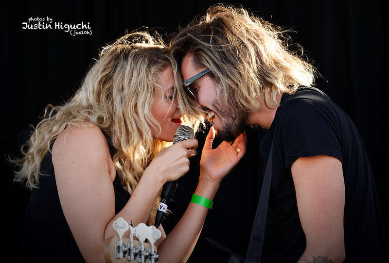 Blondfire performing live at the Port of Los Angeles Lobsterfest in San Pedro California on Saturday July 23rd, 2016.