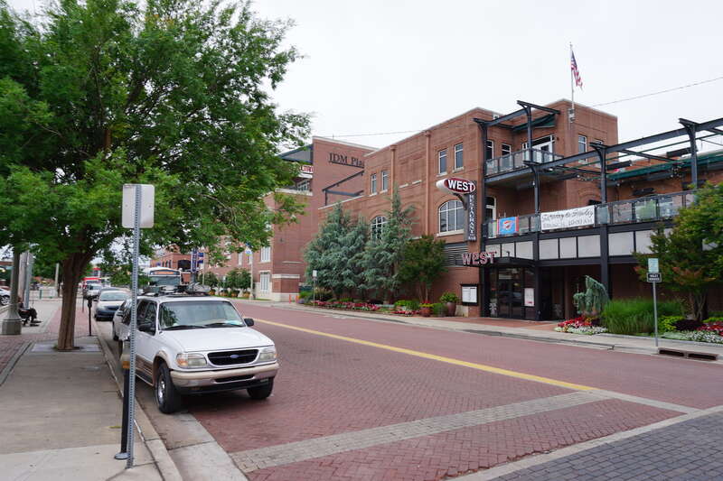 Mickey Mantle Drive in the Bricktown district of Oklahoma City, Oklahoma (United States).