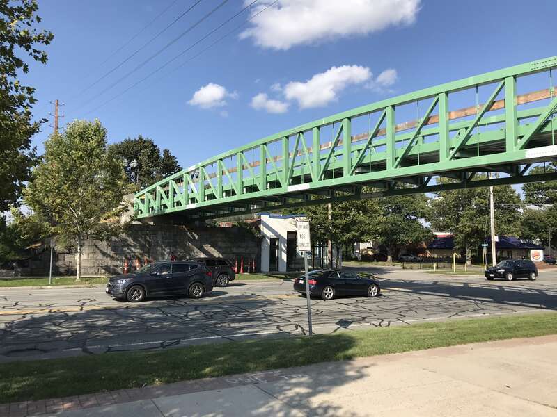 Bridge over Main Street, Columbia Greenway Rail Trail, Westfield Massachusetts