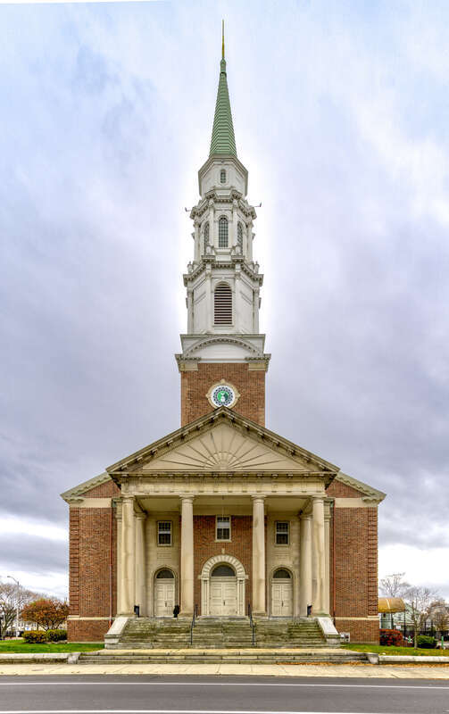 Bridgeport Islamic Community Center, formerly United Congregational Church. Built 1926. Architects: Allen &amp;amp; Collens.
