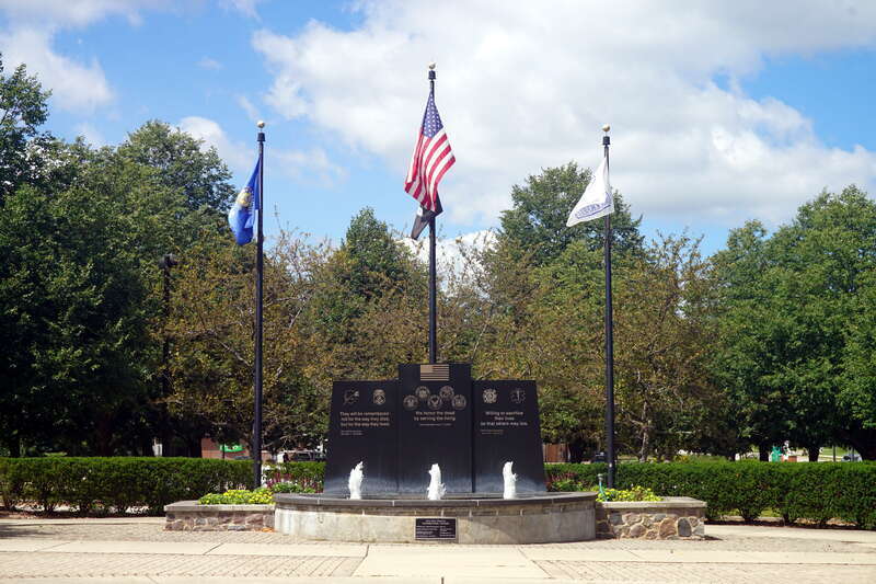 The Civic Plaza Memorial in Brookfield, Wisconsin (United States).