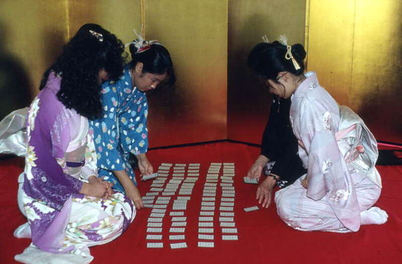 Local call number:  fa3169
Title: [Card playing during Japanese New Year's celebration : Delray Beach, Florida]
Personal Author: Rosenberg, Jan, Collector.
Date: Photographed in January 1988. 
Physical descrip: 1 slide : col.
Series Title: (Florida