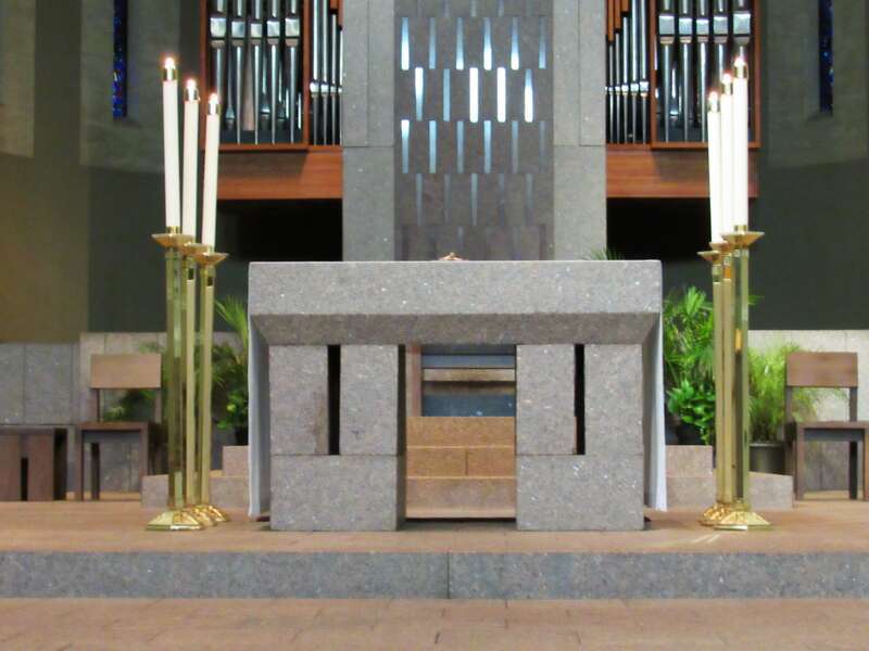 The altar in the Cathedral of Saint Mary in St. Cloud, Minnesota.