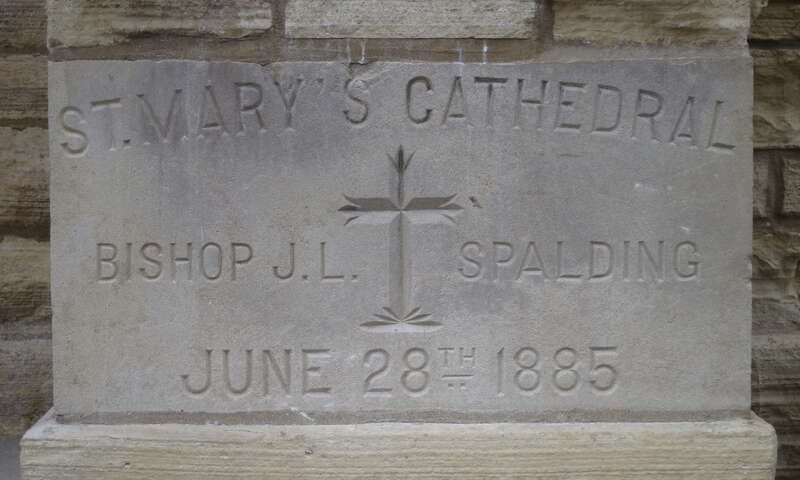 Cathedral of Saint Mary of the Immaculate Conception (Peoria, Illinois) - cornerstone, 1885