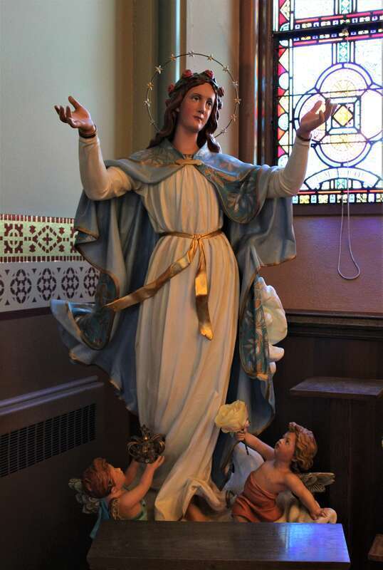 Interior of the Cathedral of Saint Patrick in Norwich, Connecticut.