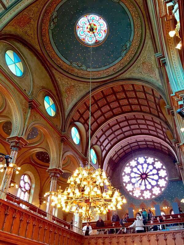 Ceiling &amp;amp; Chandelier Detail 
Eldridge Street Synagogue