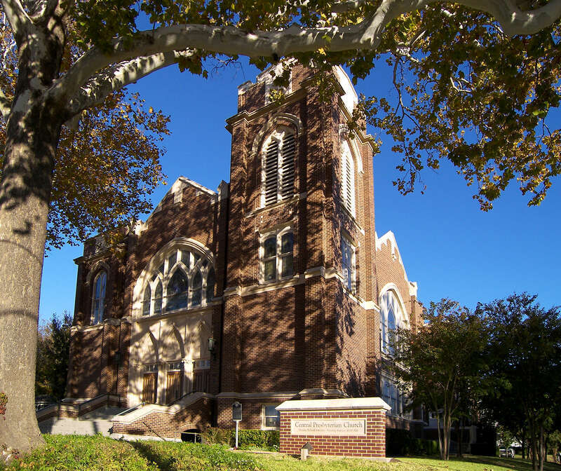 The Central Presbyterian Church in Waxahachie, Texas, United States. The church was listed on the National Register of Historic Places on September 11, 1987.