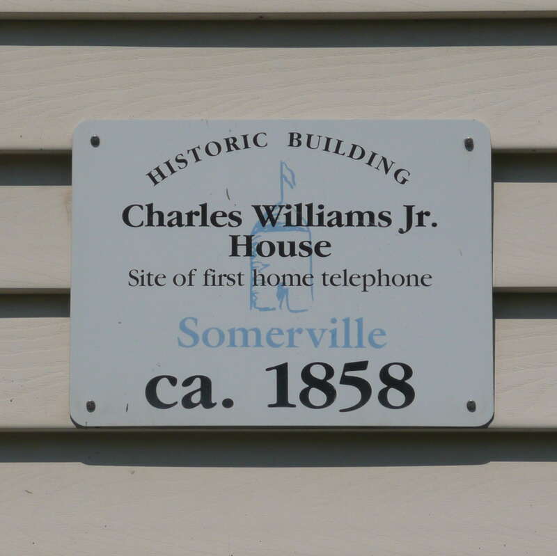 The Charles Williams Jr. House, built in 1858, is a historic house at 1 Arlington Street in Somerville, Massachusetts. Charles Williams Jr. was a manufacturer of electrical telegraph instruments at 109 Court Street in Boston. Alexander Graham Bell