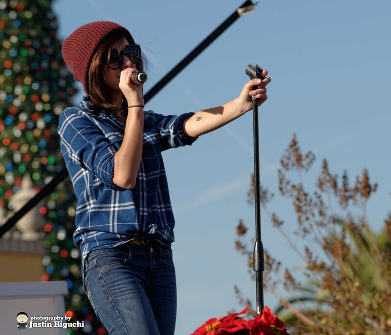 Christina Grimmie performing live at the Citadel Outlets 13th Annual Tree Lighting concert in Los Angeles California on Saturday November 8th, 2014. Presented by 97.1 FM AMP Radio and Fox 11.