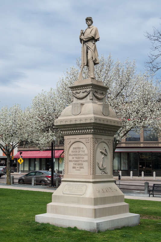 Civil War memorial on Taunton Green Massachusetts