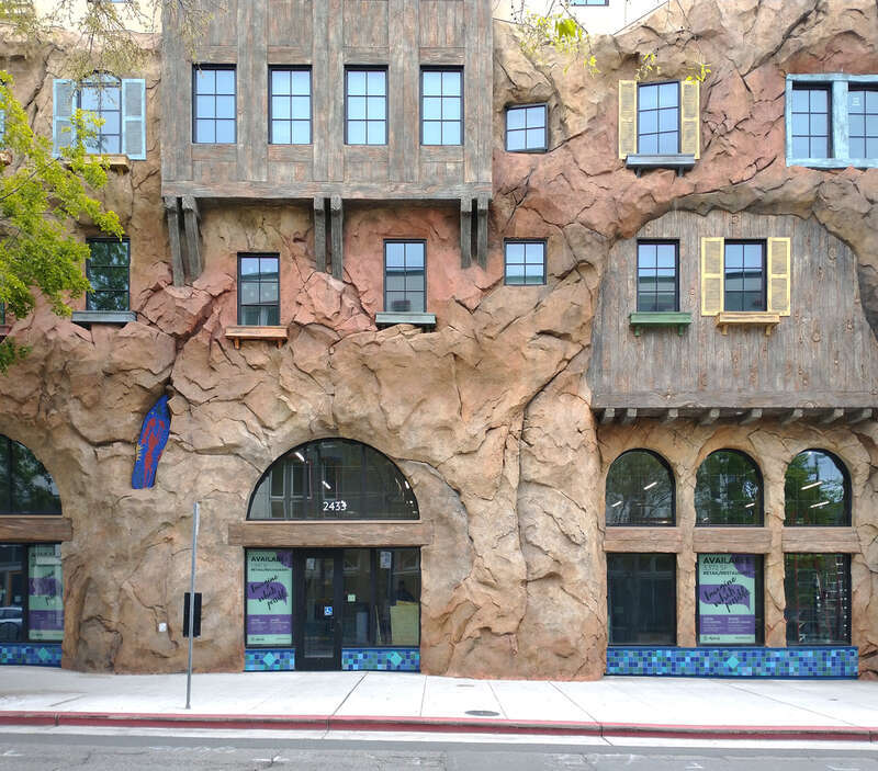 Fake stone plaster over metal wire,rebar, and metal stud frame