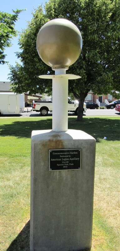Marker for the Commemorative Garden in Spanish Fork, Utah.