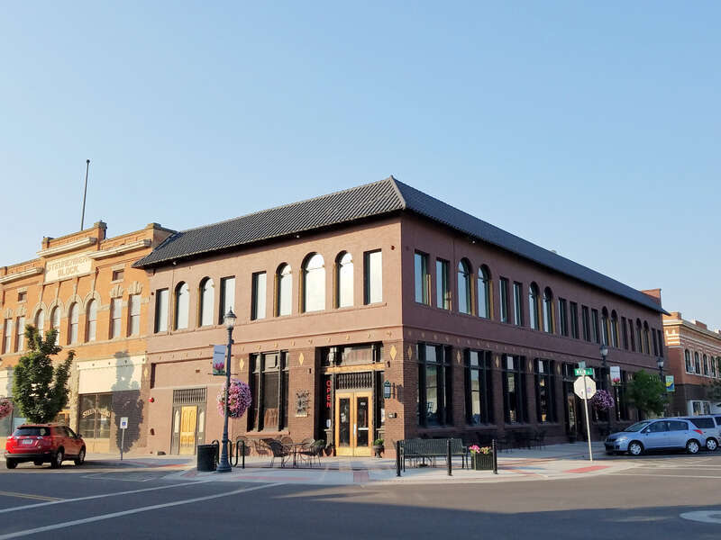 The Commercial building (1906) in Caldwell, Idaho, was designed by Tourtellotte and Hummel and is part of the Caldwell Historic District. The building was home to the Caldwell Commercial Bank.
