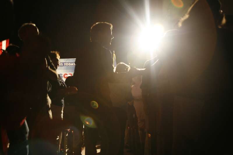 John Edwards and Elizabeth Edwards attend a concert with Dr. Ralph Stanley and the Clinch Mountain Boys in Roanoke, Va.  Photo by Rachel Feierman.