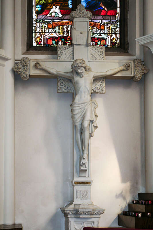 A crucifix in the Cathedral Basilica of the Immaculate Conception in Denver, .