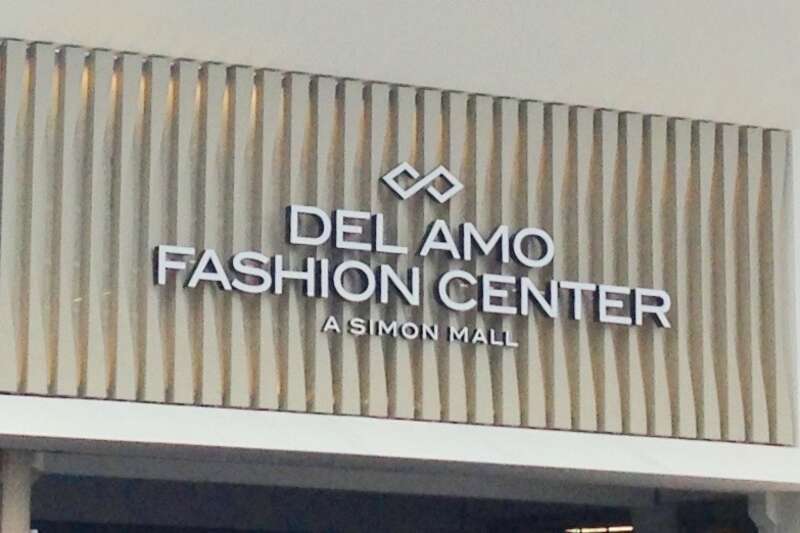 Del Amo Fashion Center sign, overlooking Carson Street