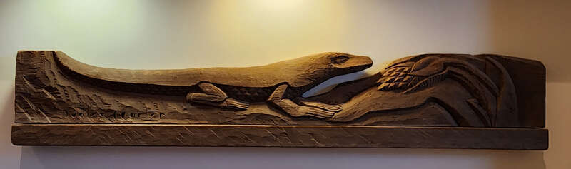 Desert Scout, 1960 in red cedar
by Dudley Carter