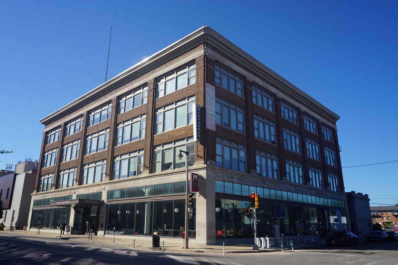 The exterior of the Milwaukee Public Library Mitchell Street Branch during Doors Open Milwaukee 2024 in Milwaukee, Wisconsin (United States).