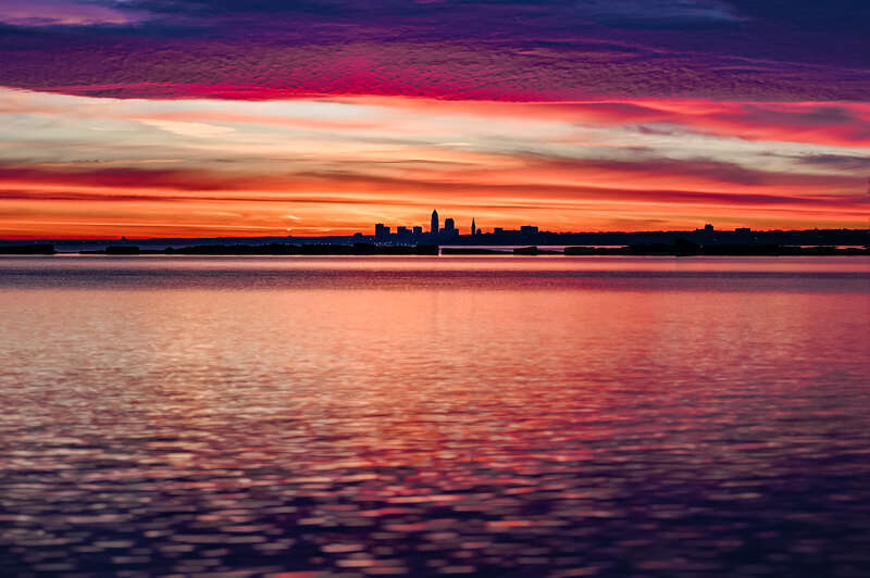 Downtown Cleveland, central business district of Cleveland, Ohio, USA