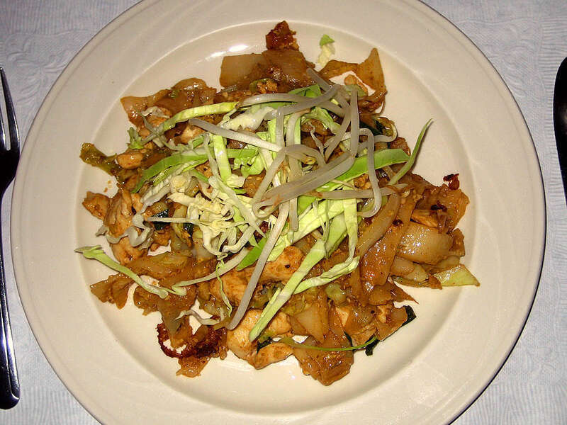 Stir fried rice noodles with chicken, fresh chili, egg, cabbage and sweet basil.
Payathai
1149 B St

Hayward, Calif