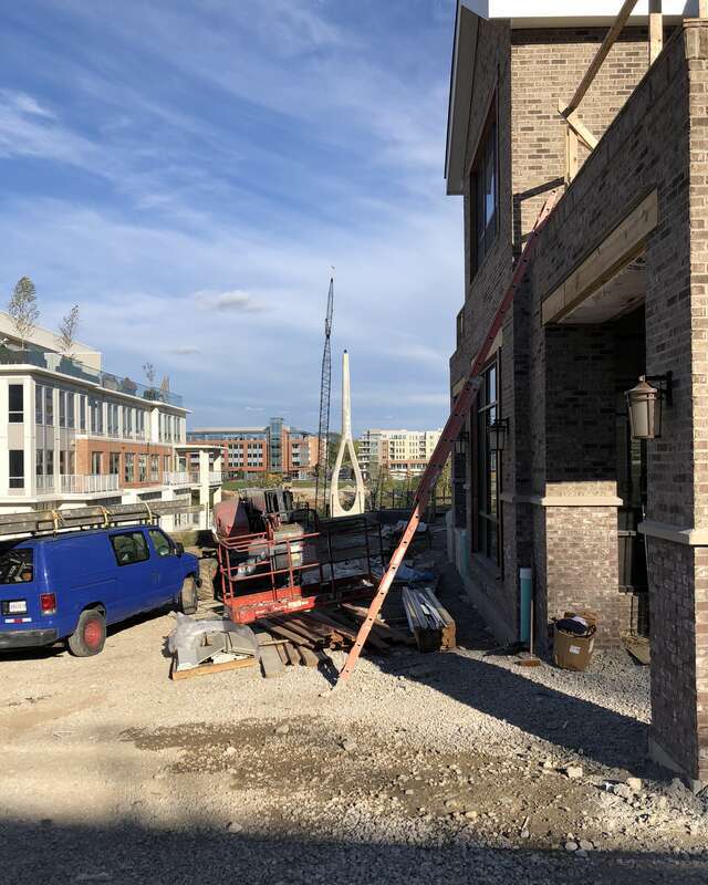 Dublin Link bridge under construction during October 2018 (Dublin, Ohio)