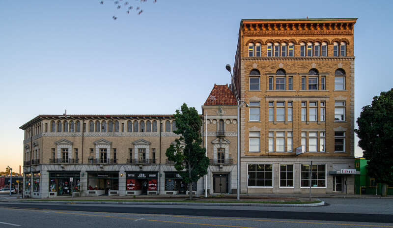 27-37 Exchange Street, Elks Lodge, and 23 Exchange Street, Pawtucket Times Building, Pawtucket, Rhode Island