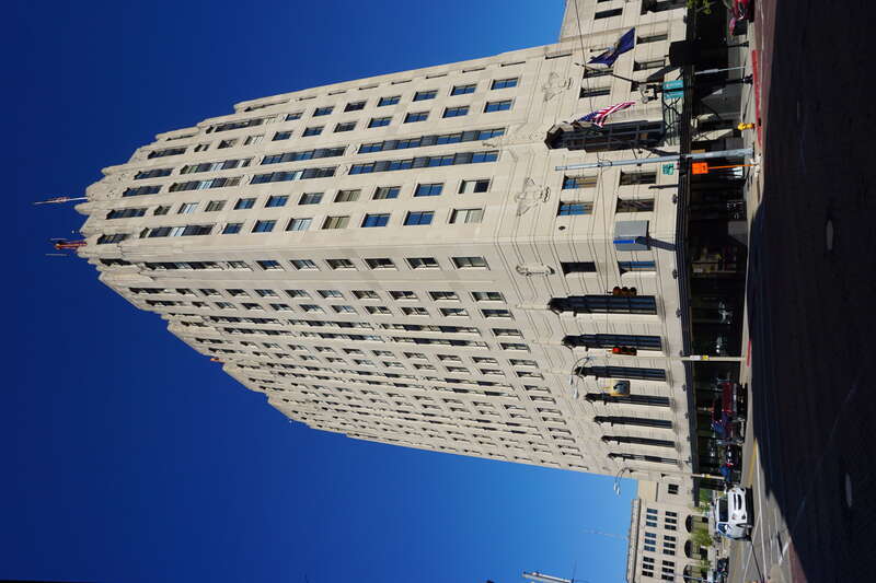 The Charles Stewart Mott Foundation Building (formerly the Union Industrial Bank Building) in Flint, Michigan (United States).