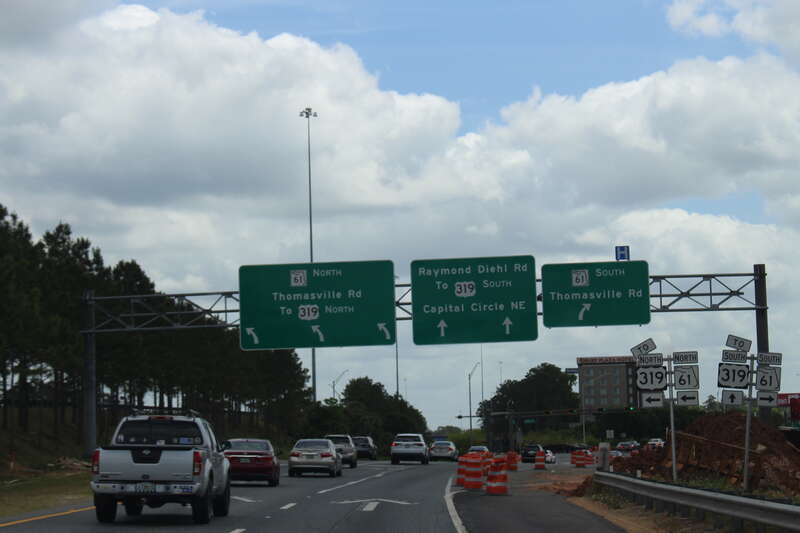 Florida I10eb Exit 203 off ramp Thomasville Rd gantry