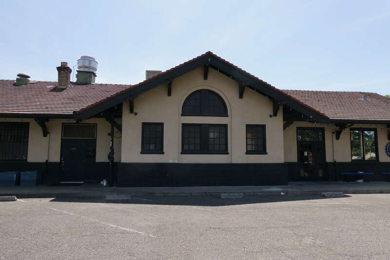 The former Southern Pacific Railroad station in Turlock in May 2022