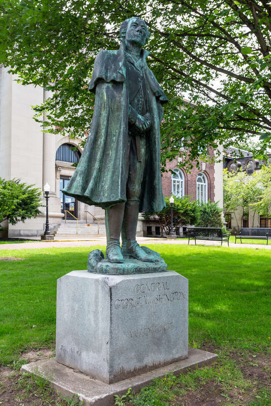The Vision (George Washington at Valley Forge) (1959), by Benjamin Thorne Gilbert, Utica Public Library, Utica New York.