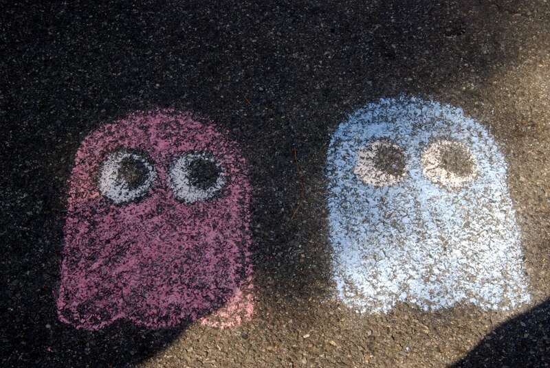 Ghosts running from Pacman