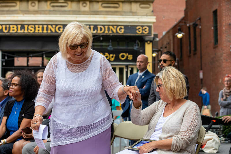 Governor Baker, Boston Mayor Janey highlight new interactive New England Holocaust Memorial experiences with local faith leaders, survivors
&quot;Governor Charlie Baker and acting Boston Mayor Kim Janey join local faith leaders and survivors to highlight