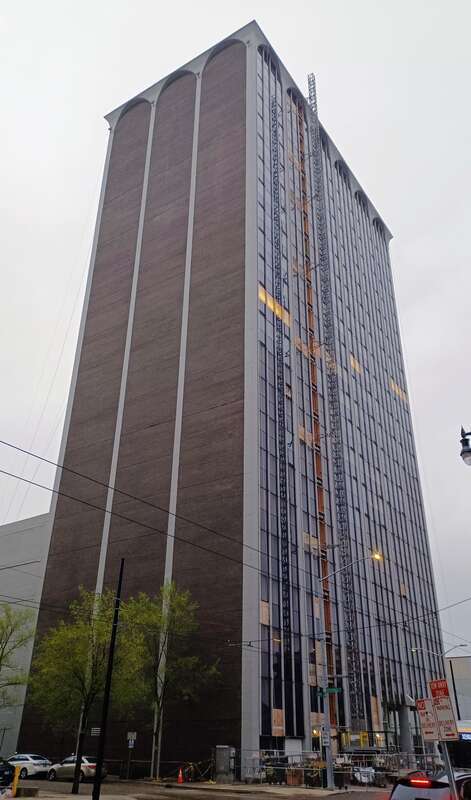Grant-Deneau Tower, NE corner, Dayton, OH