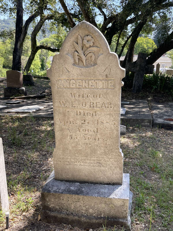 Grave of Angenette O'Rear