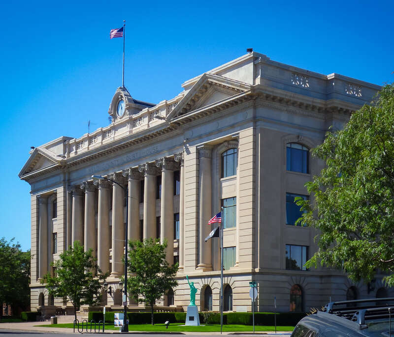 The courthouse and county seat of Greeley, Colorado, USA.