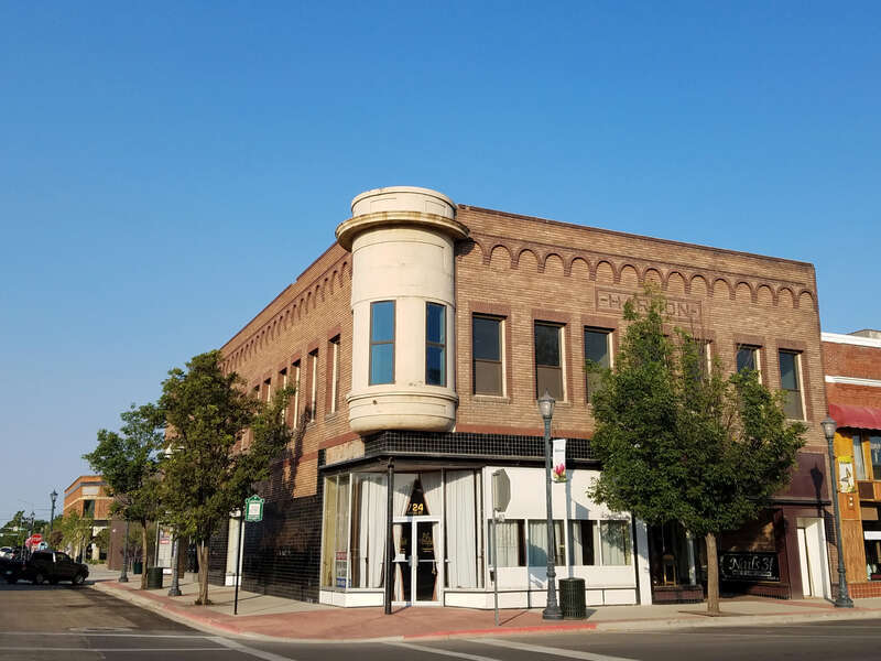 The Harmon building (1896) in Caldwell, Idaho, also known as the Lucas building, is part of the Caldwell Historic District.