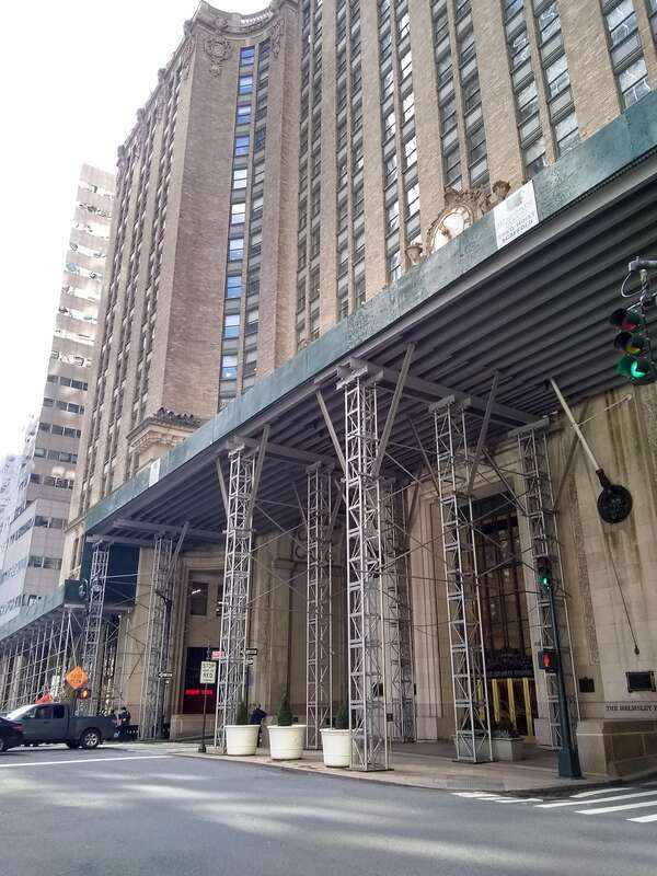 The 46th Street facade of the Helmsley Building in Manhattan, New York, seen in March 2021