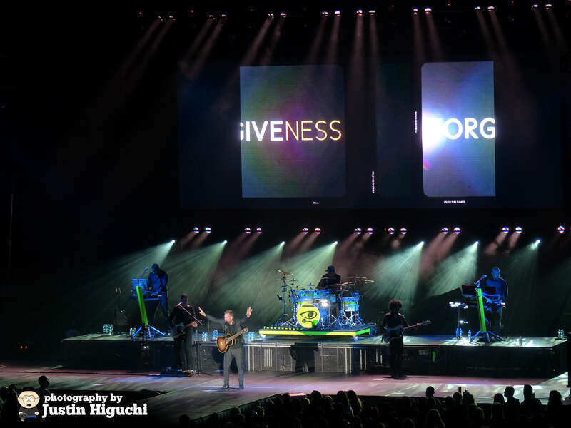 Matt Maher, Brandon Heath, Mandisa, and Matthew West performing live at The Forum in Inglewood California on Saturday March 1st, 2014. Part of the &quot;Hits Deep&quot; Tour with TobyMac.

Taken with a Panasonic DMC-FZ200 point-and-shoot bridge/superzoom