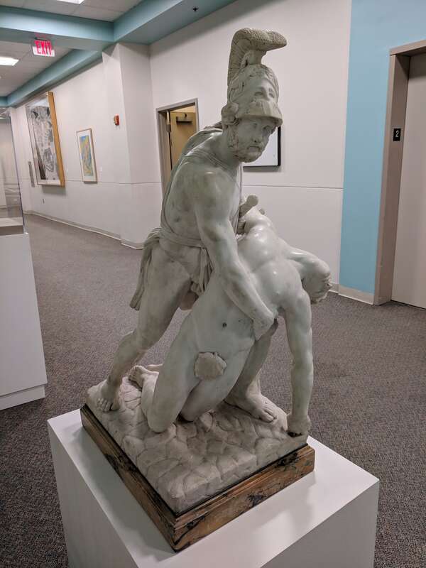 19th-century replica of Pasquino Group at Housatonic Community College