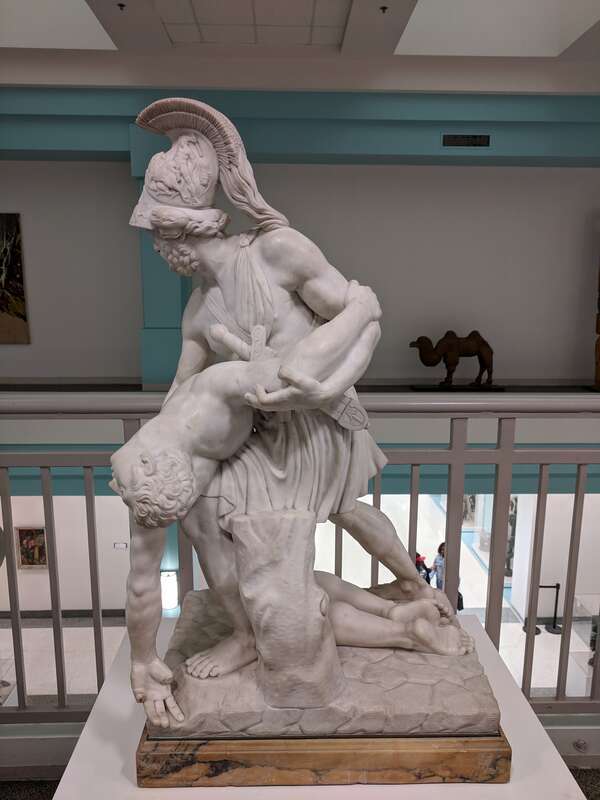 19th-century replica of Pasquino Group at Housatonic Community College